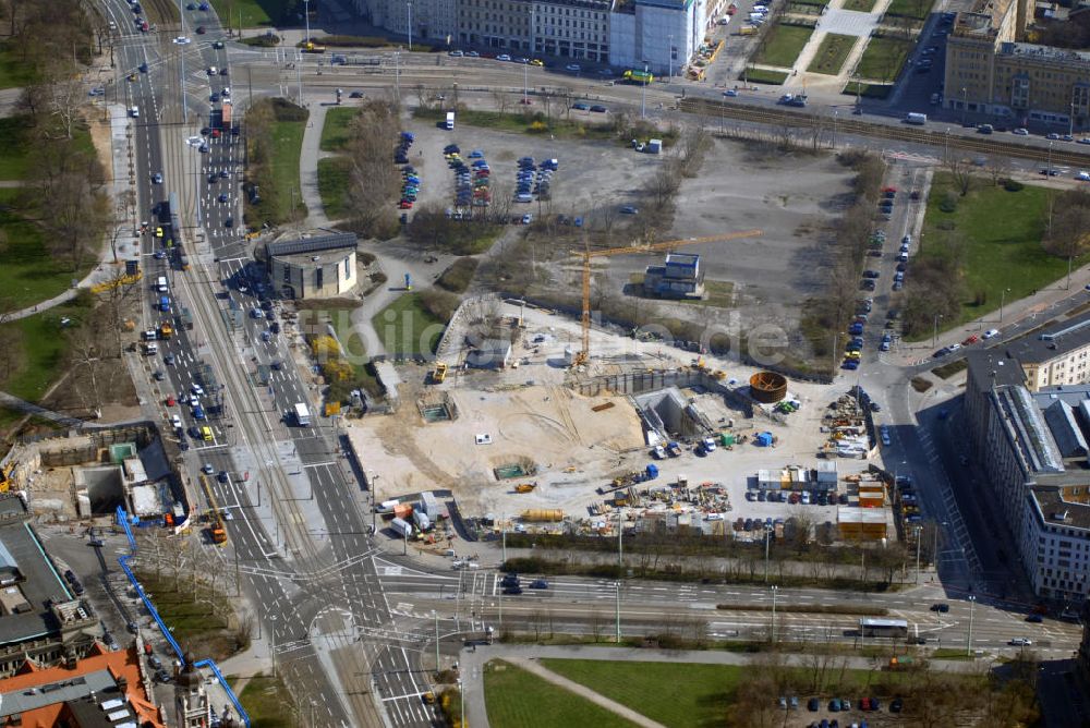 Luftaufnahme Leipzig - Citytunnel Leipzig Leuschnerplatz