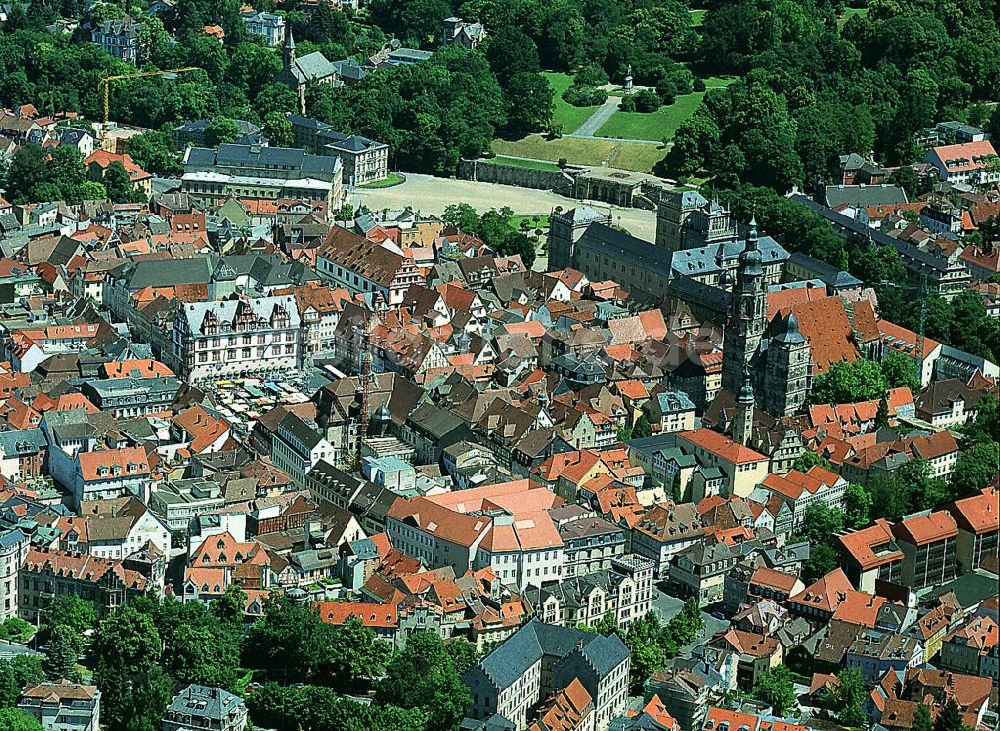 Coburg von oben - Coburg, ehemalige Residenzstadt