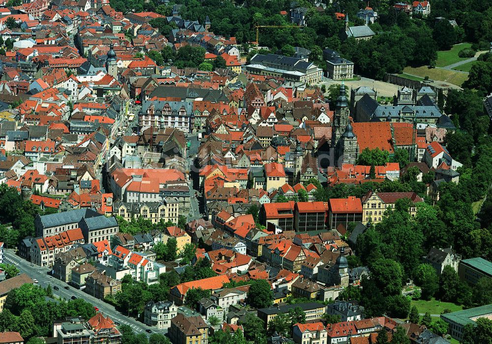 Luftbild Coburg - Coburg, ehemalige Residenzstadt