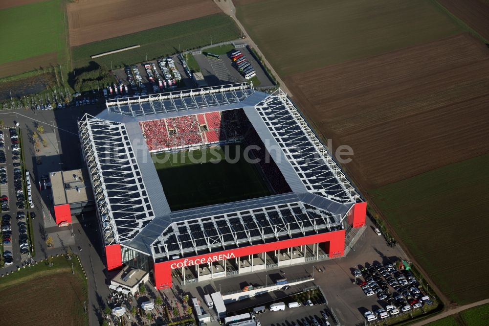 Mainz von oben - Coface Arena Mainz im Bundesland Rheinland Pfalz