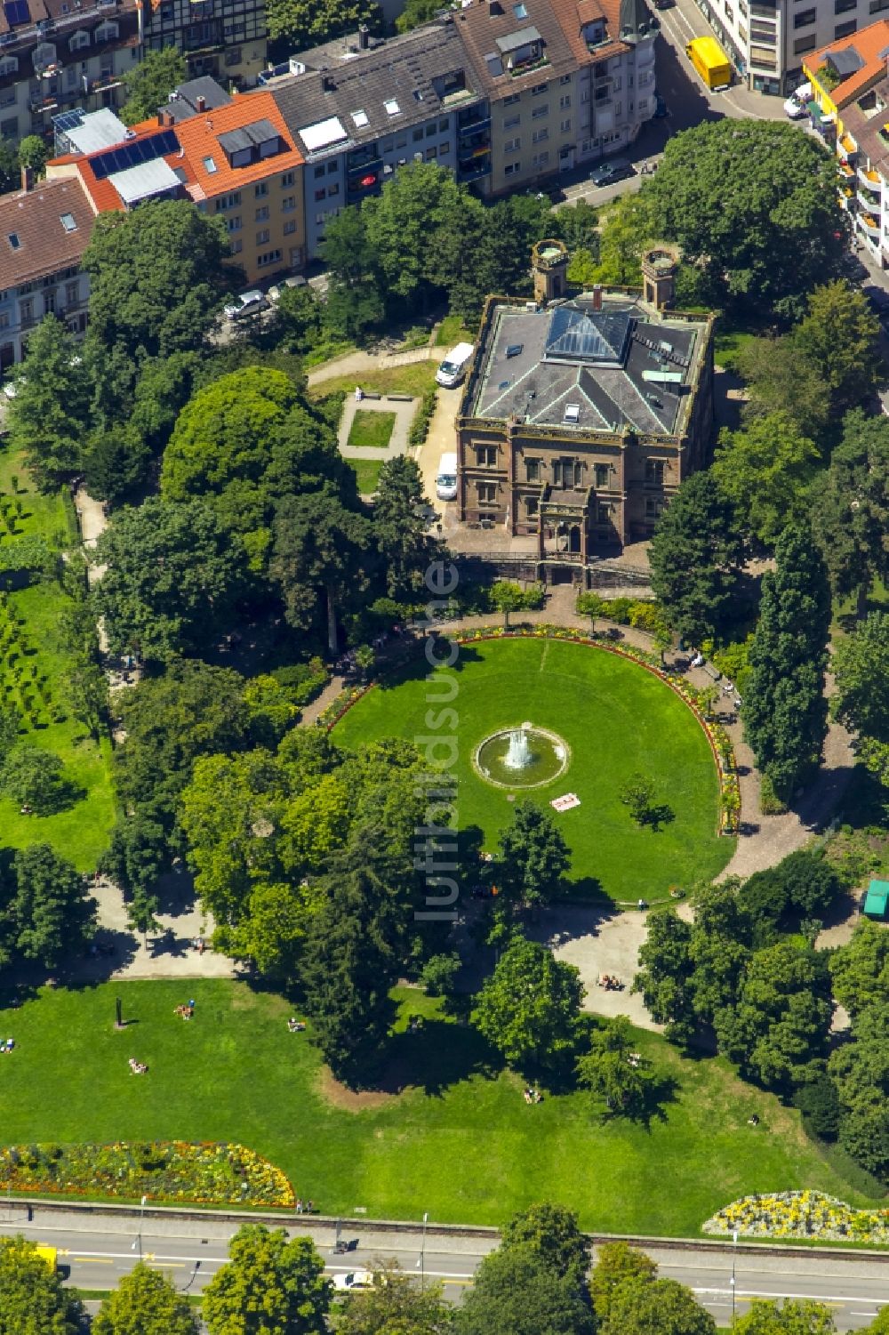 Freiburg im Breisgau von oben - Colombischlössle Herrenhaus in Freiburg im Breisgau im Bundesland Baden-Württemberg