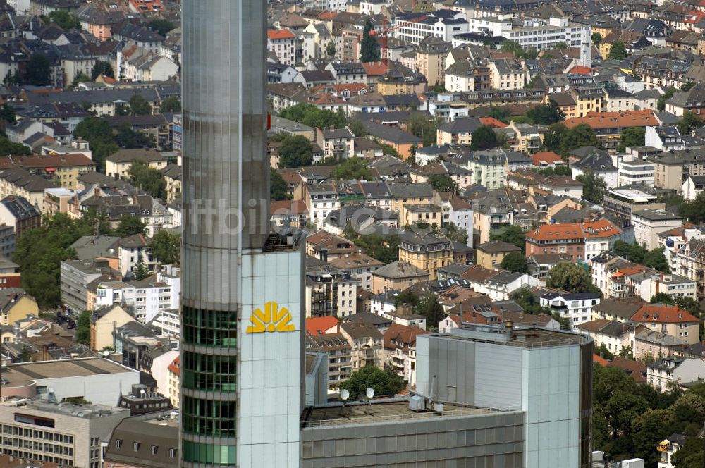 Luftbild Frankfurt am Main - Commerzbank Tower in Frankfurt / Main