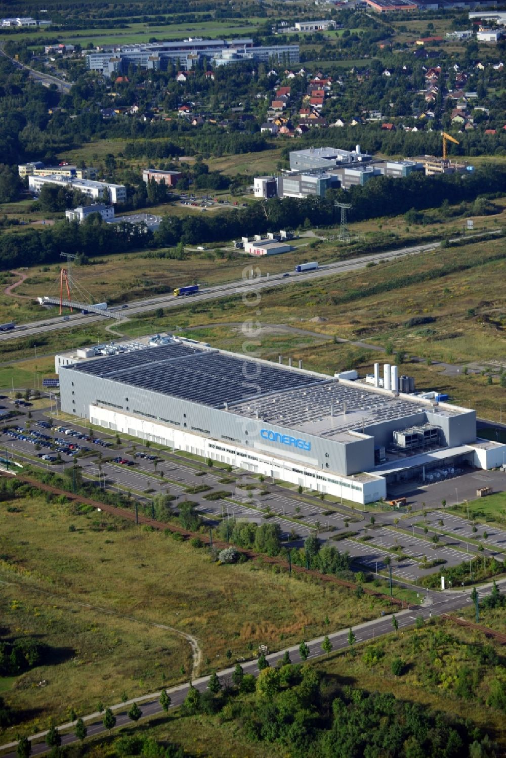Luftbild Frankfurt (Oder) - CONERGY SolarModule GmbH Fabrik in Frankfurt (Oder) im Bundesland Brandenburg