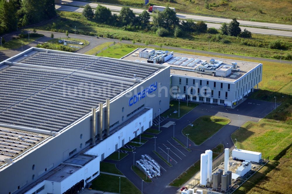 Luftbild Frankfurt (Oder) - CONERGY SolarModule GmbH Fabrik in Frankfurt (Oder) im Bundesland Brandenburg