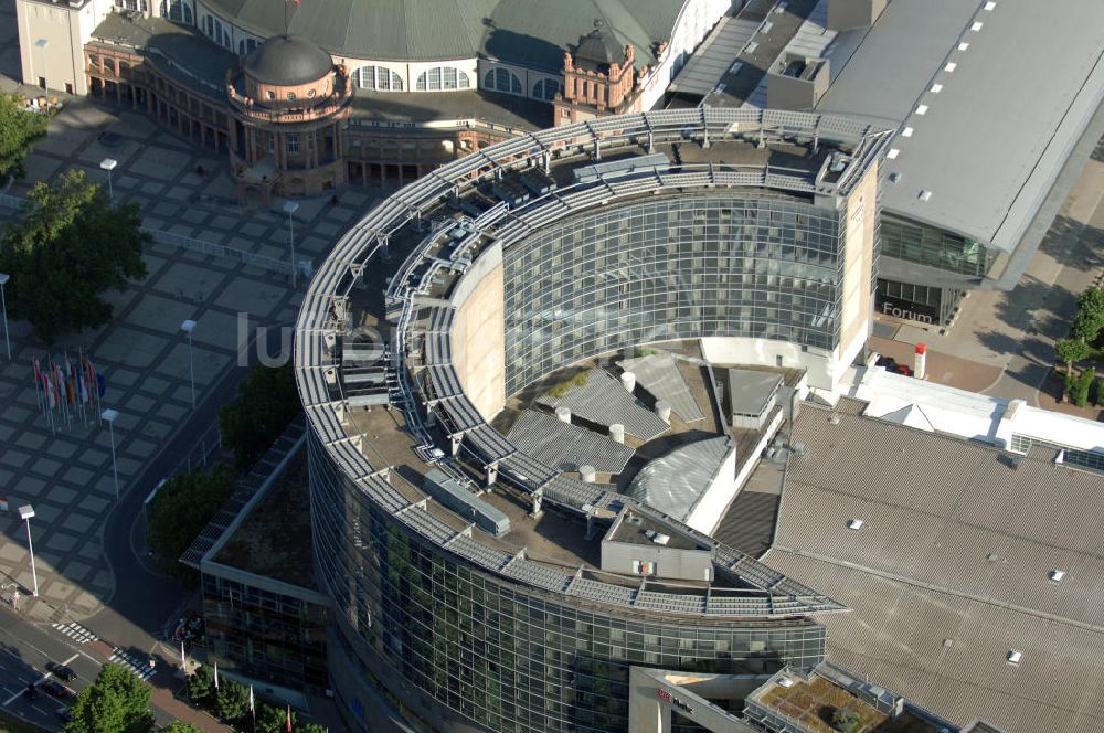 Frankfurt am Main von oben - Congress Center Messe Frankfurt