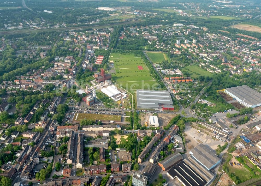 Gelsenkirchen aus der Vogelperspektive: Consol Park auf dem Gelände der ehemalige Zeche Consolidation in Gelsenkirchen im Bundesland Nordrhein-Westfalen