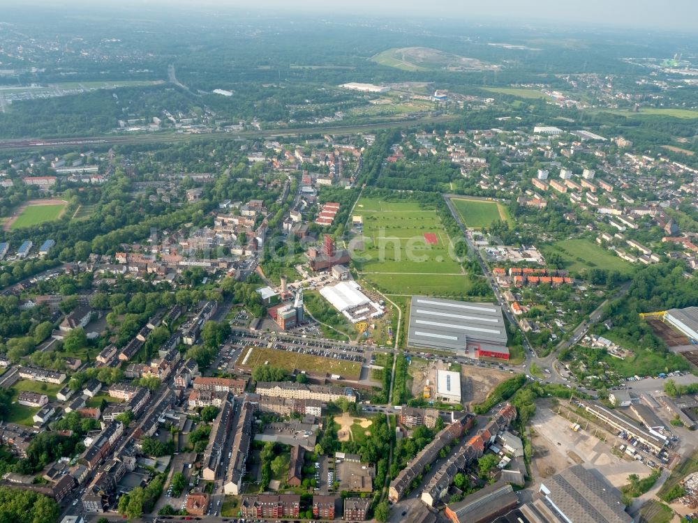 Luftbild Gelsenkirchen - Consol Park auf dem Gelände der ehemalige Zeche Consolidation in Gelsenkirchen im Bundesland Nordrhein-Westfalen