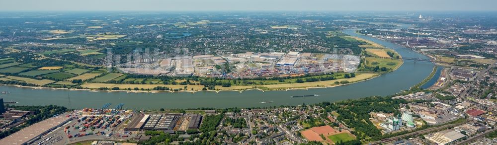 Luftbild Duisburg - Container und Becken am DIT Duisburg Intermodal Terminal im Logistikzentrum logport in Duisburg im Bundesland Nordrhein-Westfalen