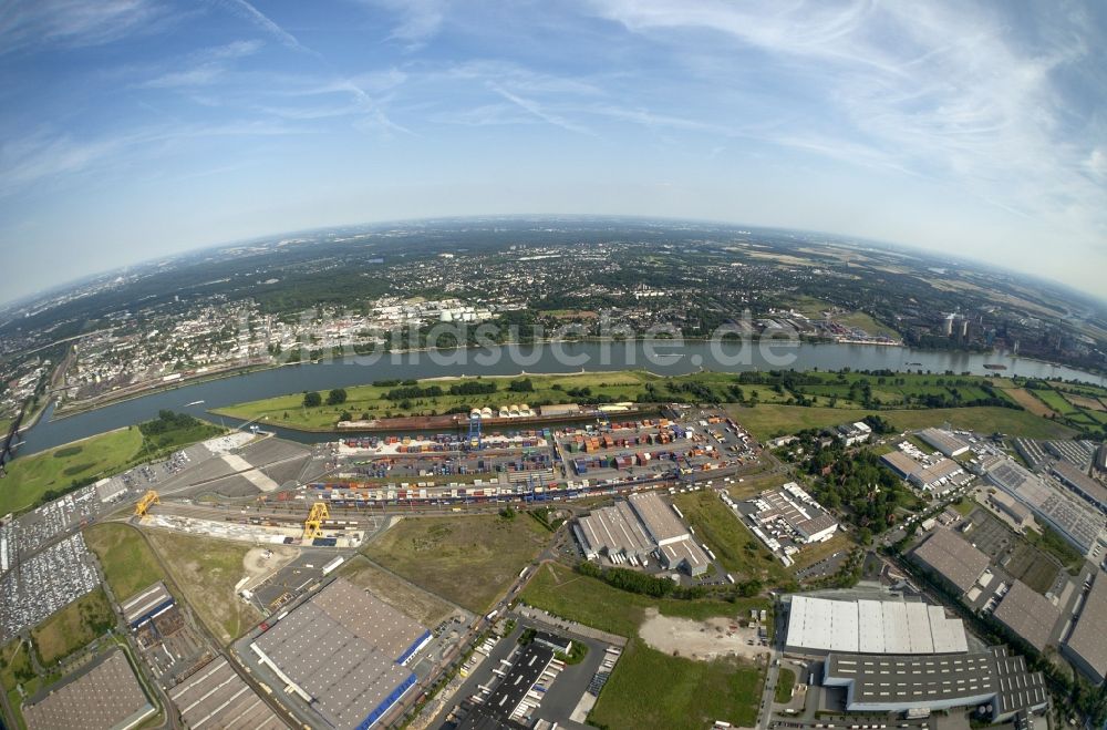 Luftbild Duisburg - Container- Terminal am Container - Hafen an der Rotterdamer Straße in Duisburg im Bundesland Nordrhein-Westfalen