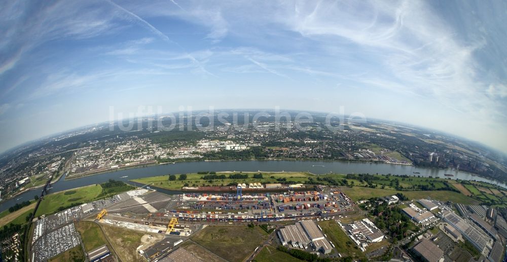 Luftaufnahme Duisburg - Container- Terminal am Container - Hafen an der Rotterdamer Straße in Duisburg im Bundesland Nordrhein-Westfalen