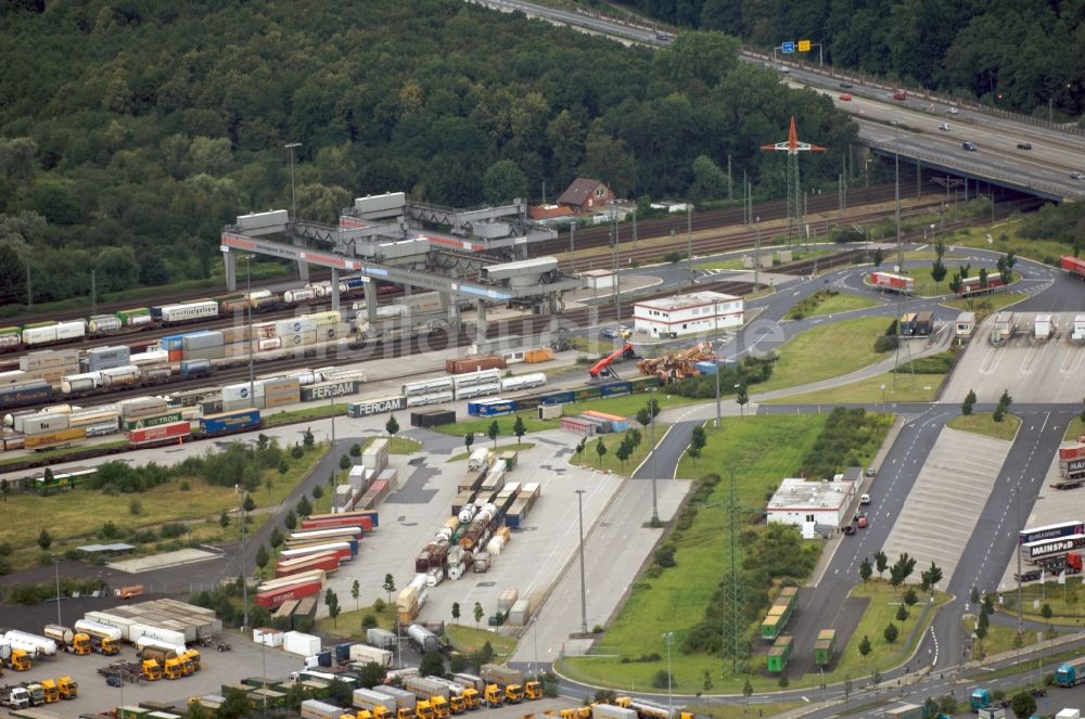 Köln von oben - Container- Terminal DUSS Terminal Köln-Eifeltor im GVZ Güterverkehrszentrum im Ortsteil Klettenberg in Köln im Bundesland Nordrhein-Westfalen, Deutschland