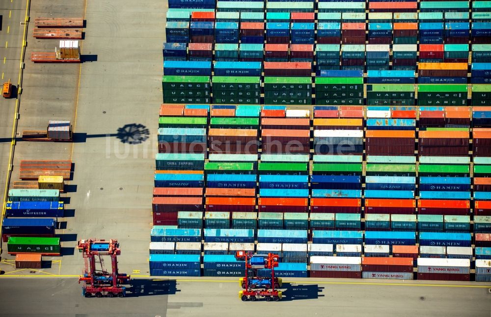 Luftaufnahme Hamburg - Container- Terminal am ehemaligen Freihafen in Hamburg