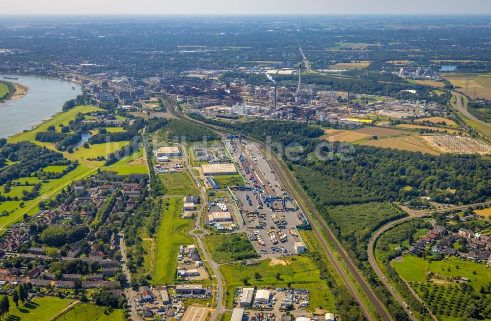 Luftbild Duisburg - Container- Terminal Samskip Multimodal Rail Terminal im logport in Duisburg im Bundesland Nordrhein-Westfalen, Deutschland