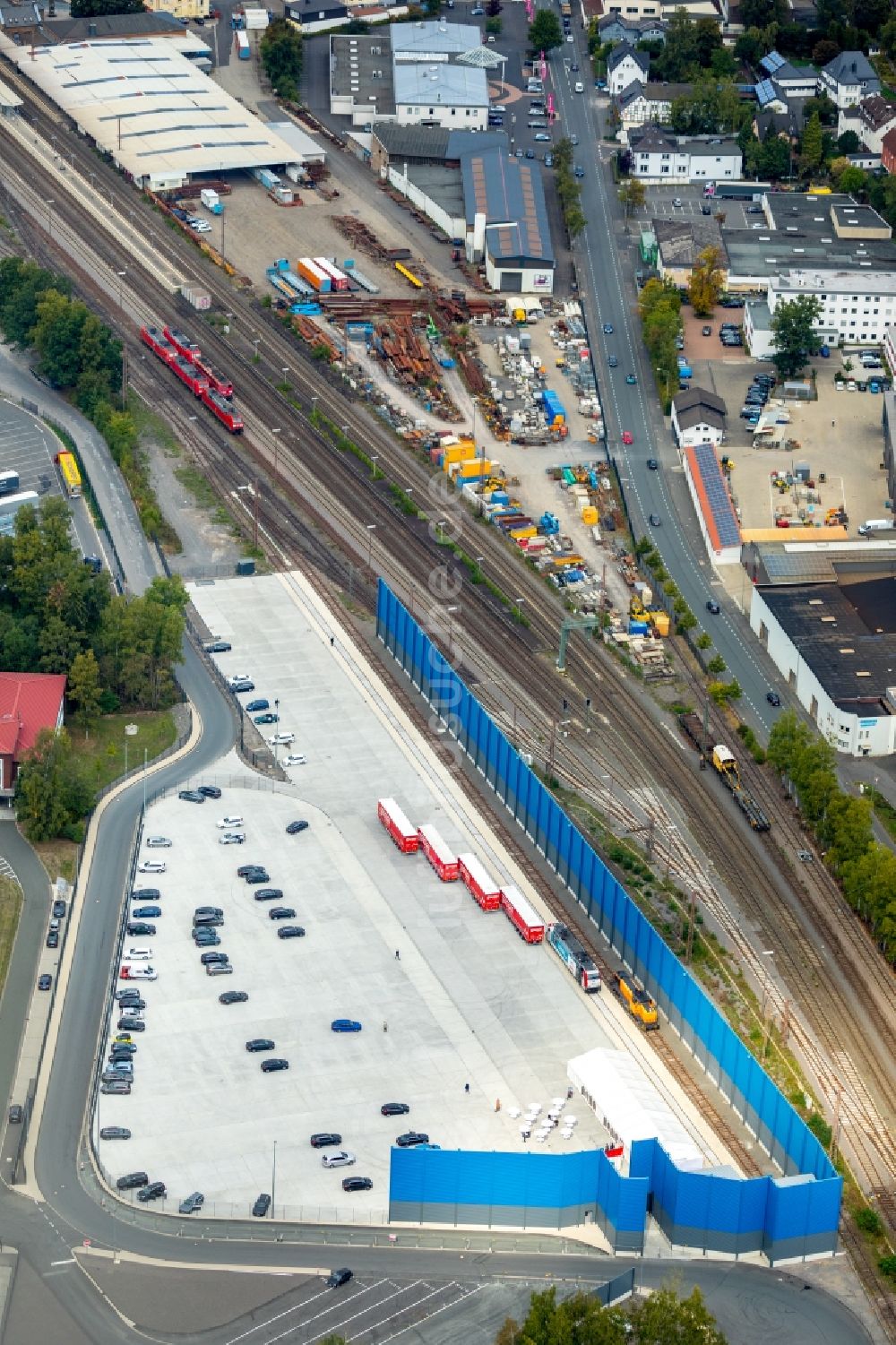 Luftaufnahme Kreuztal - Container- Terminal Südwestfalen in Kreuztal im Bundesland Nordrhein-Westfalen, Deutschland