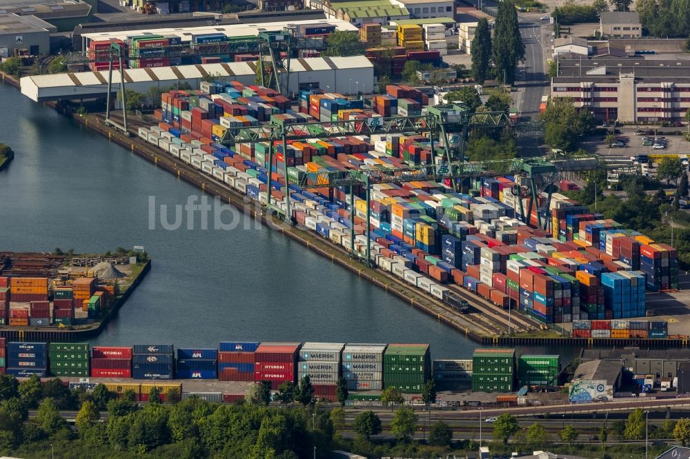 Luftbild Dortmund - Container - Terminal - und Verladestation im Dortmunder Hafen in Dortmund im Bundesland Nordrhein-Westfalen