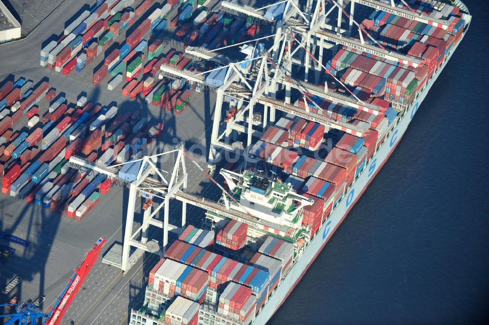 Hamburg aus der Vogelperspektive: Containerhafen Hamburg