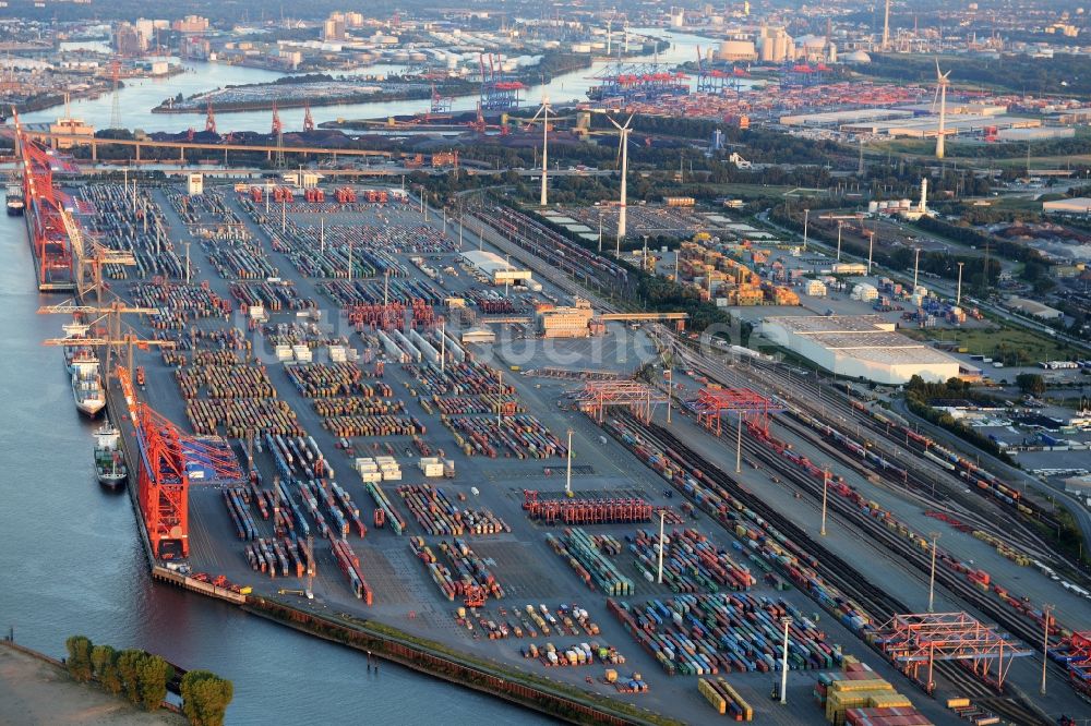 Luftbild Hamburg - Containerterminal im Containerhafen des Überseehafen der EUROGATE Container Terminal Hamburg GmbH in Hamburg