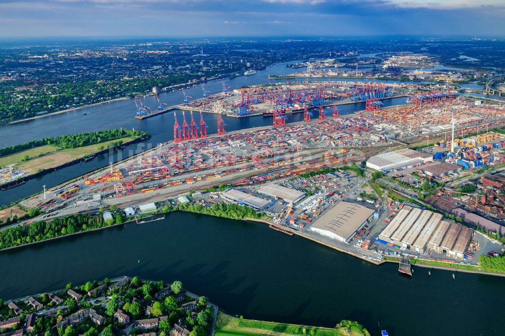 Luftbild Hamburg - Containerterminal im Containerhafen des Überseehafen der EUROGATE Container Terminal Hamburg GmbH in Hamburg