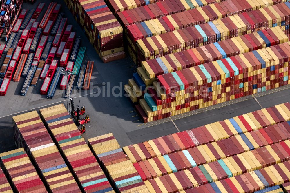 Luftbild Bremerhaven - Containerterminal im Containerhafen des Überseehafen Am Nordhafen in Bremerhaven im Bundesland Bremen