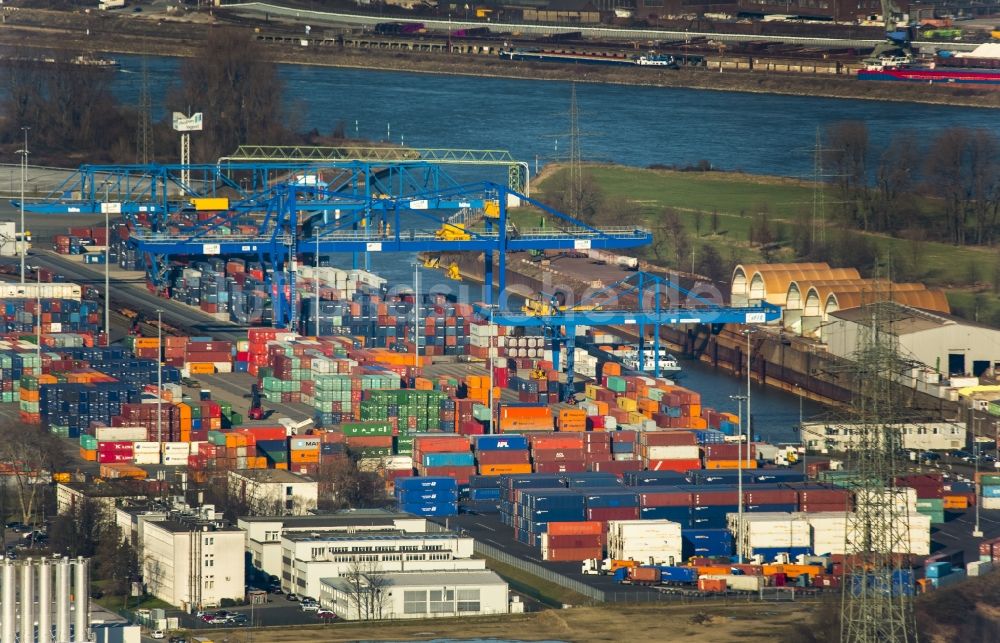 Luftbild Duisburg - Containerterminal in Duisburg im Bundesland Nordrhein-Westfalen