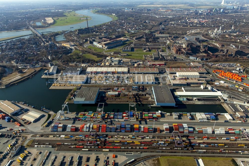 Luftbild Duisburg - Containerterminal in Duisburg im Bundesland Nordrhein-Westfalen