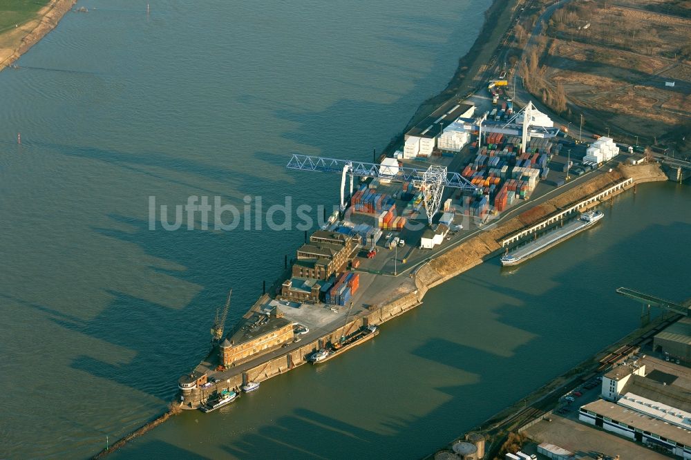 Luftbild Krefeld - Containerterminal in Krefeld im Bundesland Nordrhein-Westfalen