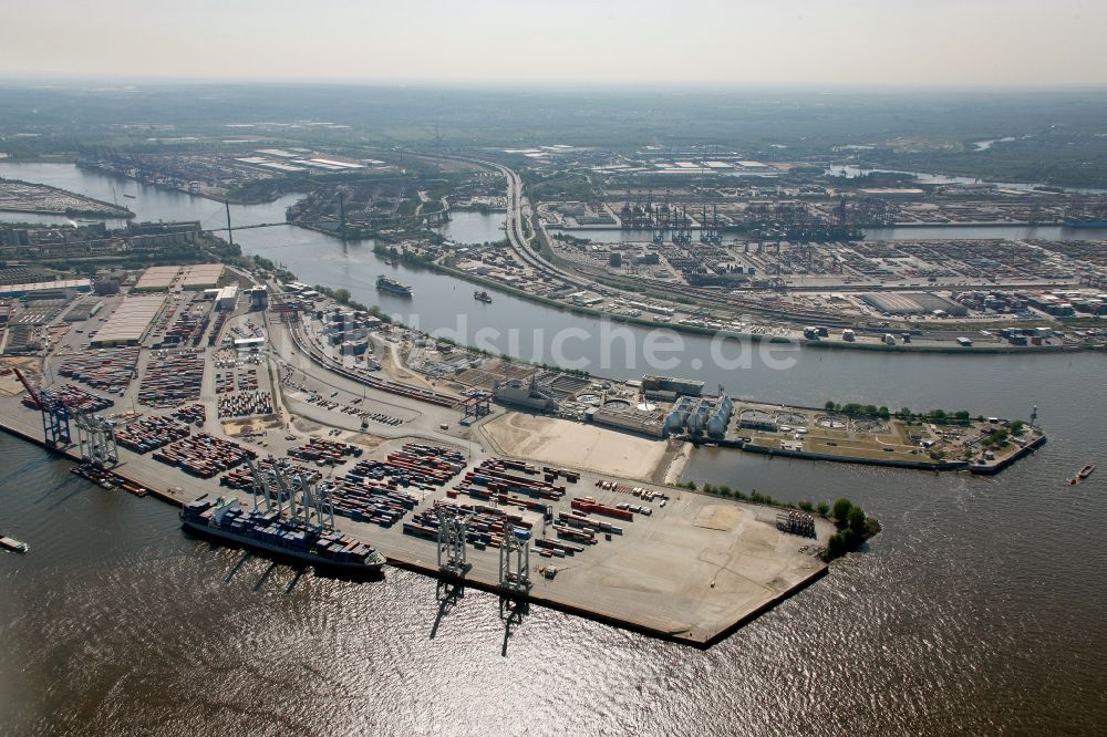 Hamburg aus der Vogelperspektive: Containerterminal Tollerort in Hamburg