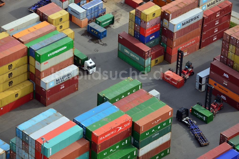 Luftaufnahme Großbeeren - Containerverladeplatz in Großbeeren an der Märkischen Allee im Bundesland Brandenburg