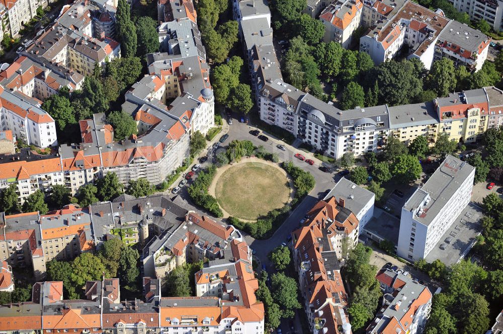 Berlin aus der Vogelperspektive: Cosimaplatz in Berlin-Friedenau