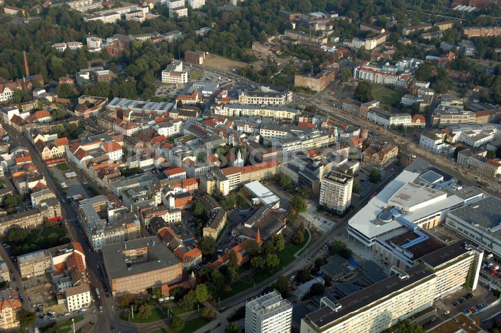 Luftaufnahme COTTBUS - Cottbus Stadtkern entlang der Stadtpromenade