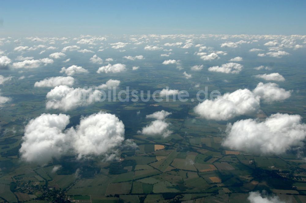 Rhade von oben - Cumulus-Wolken bei Rhade