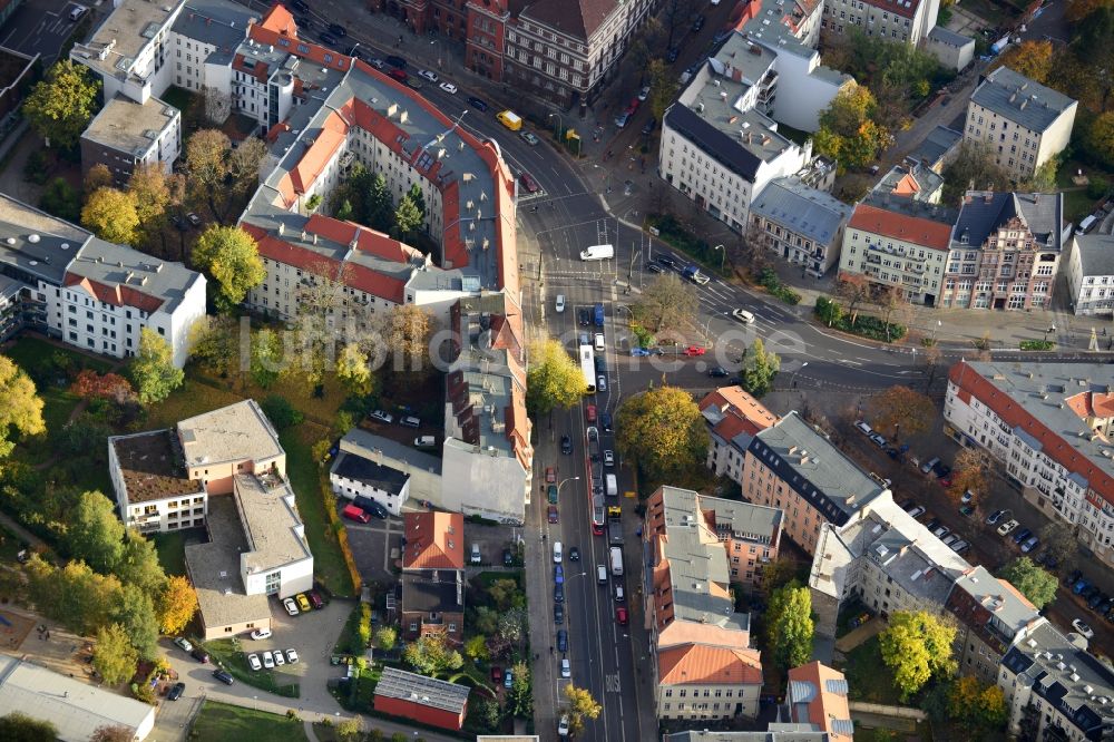 Berlin Pankow von oben - Dach- Landschaft der Altbau - Wohngebiete im Stadtteil Pankow von Berlin