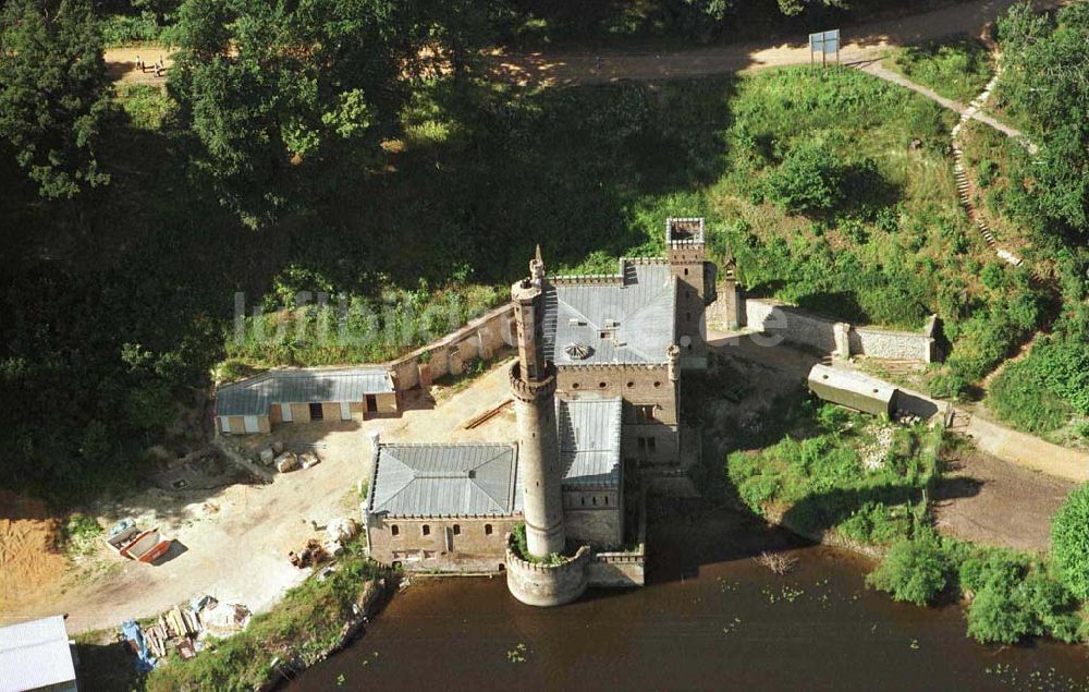 Luftbild Potsdam-Babelsberg - Dampfmaschinenhaus Babelsberg im Park Babelsberg am Glienicker See