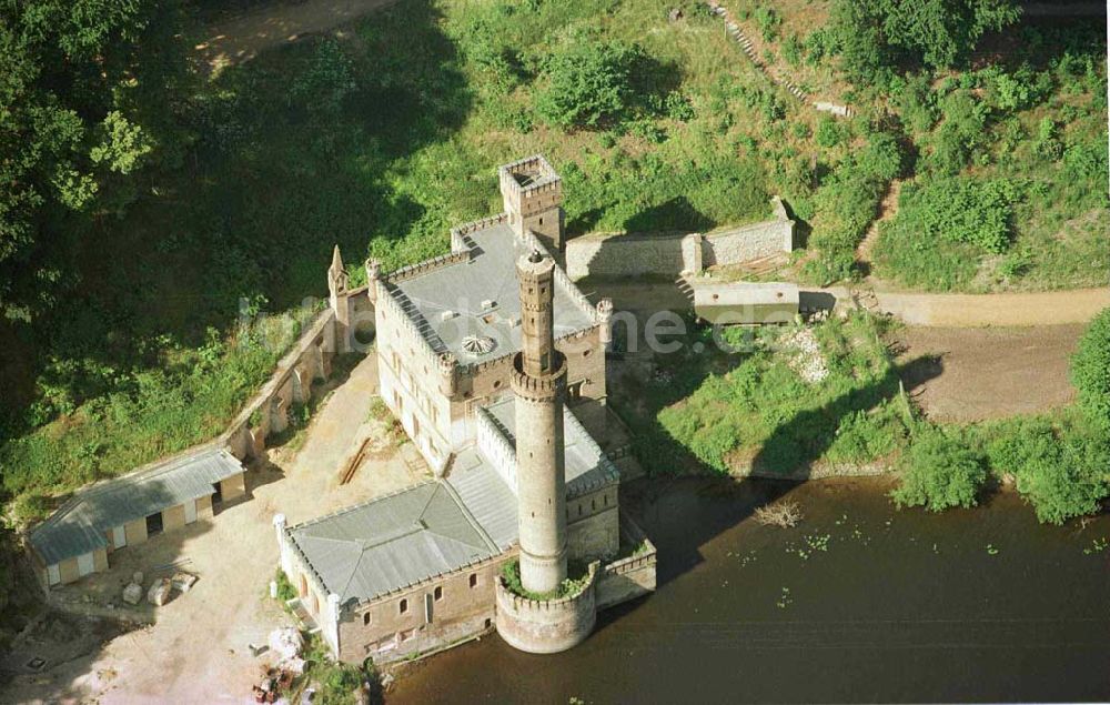 Luftaufnahme Potsdam-Babelsberg - Dampfmaschinenhaus Babelsberg im Park Babelsberg am Glienicker See