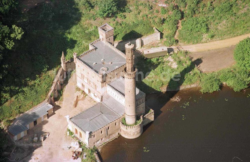 Potsdam-Babelsberg von oben - Dampfmaschinenhaus Babelsberg im Park Babelsberg am Glienicker See