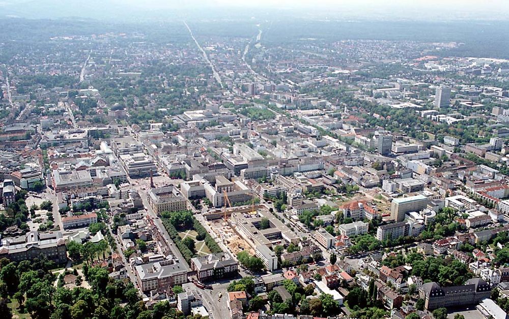 Luftaufnahme Darmstadt / Hessen - Darmstadt / Hessen Blick auf das Stadtzentrum von Darmstadt in Hessen