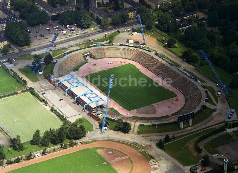 Luftaufnahme Rostock - Das alte Ostseestadion - Stadion des F.C. Hansa Rostock e.V.