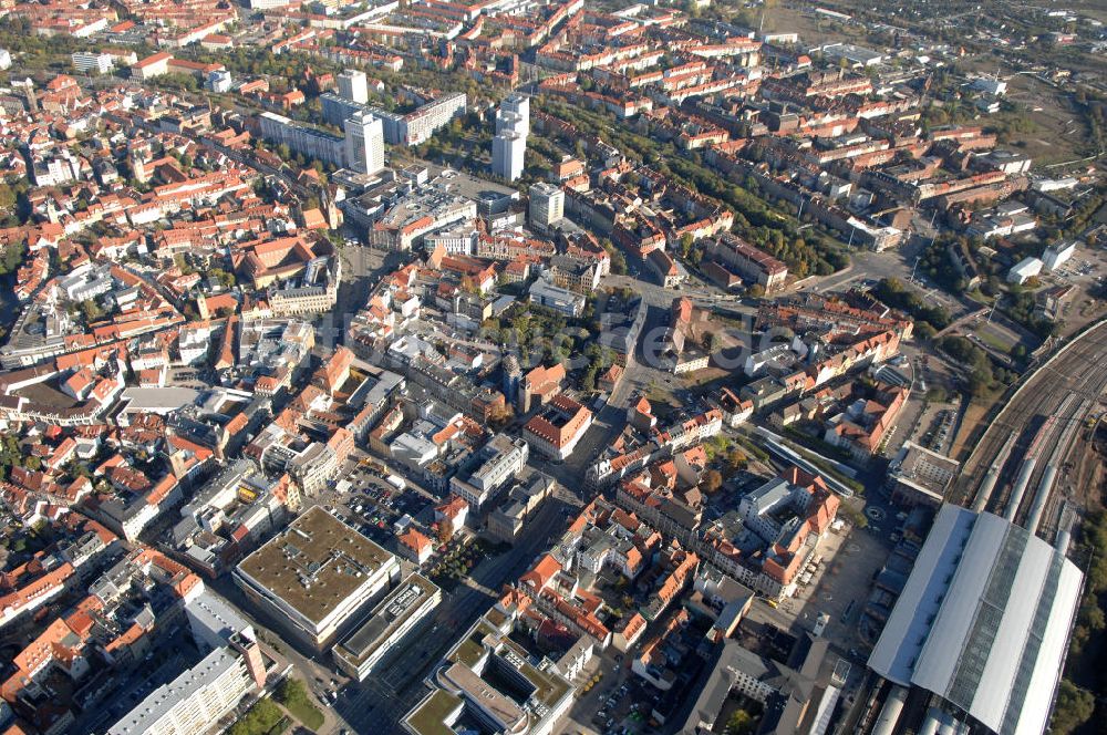 Luftbild Erfurt - Das Areal am Erfurter Hauptbahnhof an der Bahnhofstraße