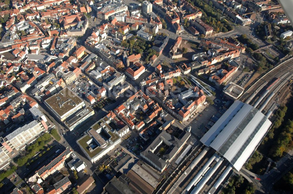 Luftaufnahme Erfurt - Das Areal am Erfurter Hauptbahnhof an der Bahnhofstraße