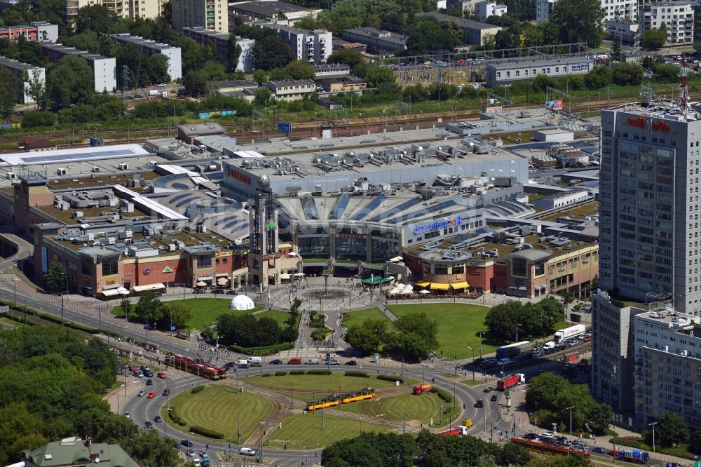 Warschau von oben - Das Arkadia Shopping Center im Stadtzentrum von Warschau in Polen