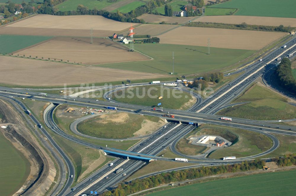 Kamen von oben - Das Autobahnkreuz Kamen