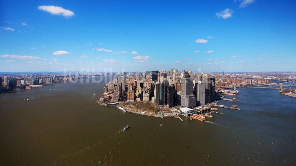 New York aus der Vogelperspektive: Das Bankenviertel von Manhattan in New York