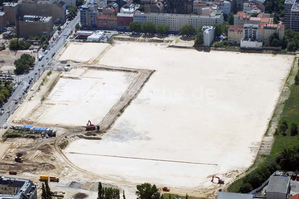 Luftbild Berlin - Das Baugelände für den Neubau der BND-Zentrale