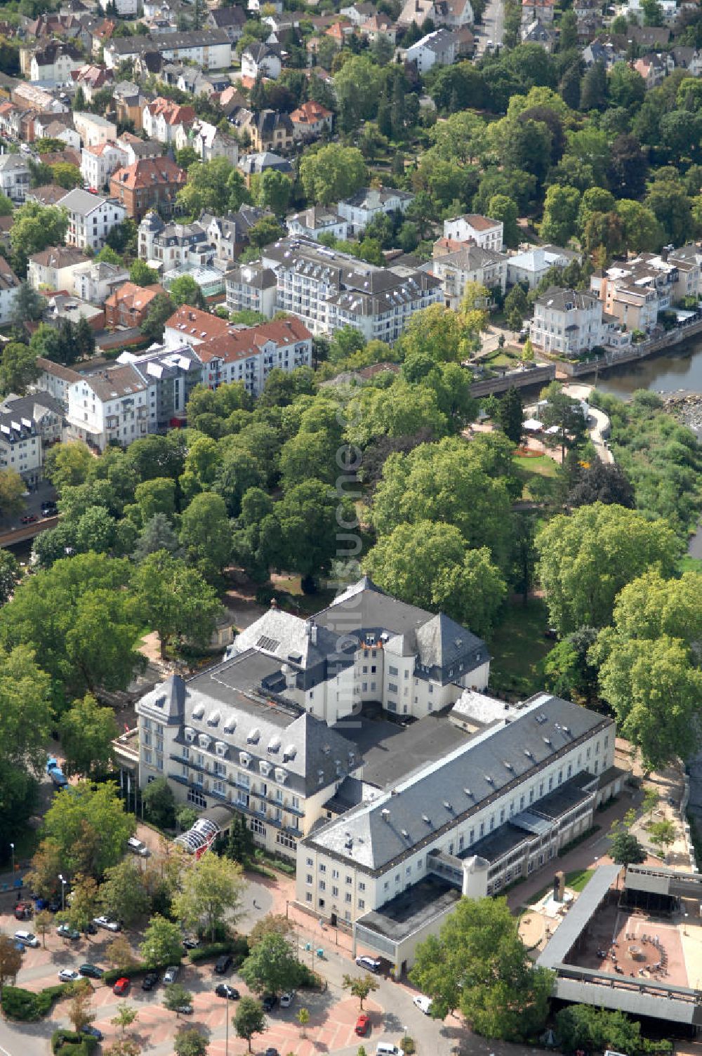 Bad Kreuznach von oben - Das Bäderhaus in Bad Kreuznach