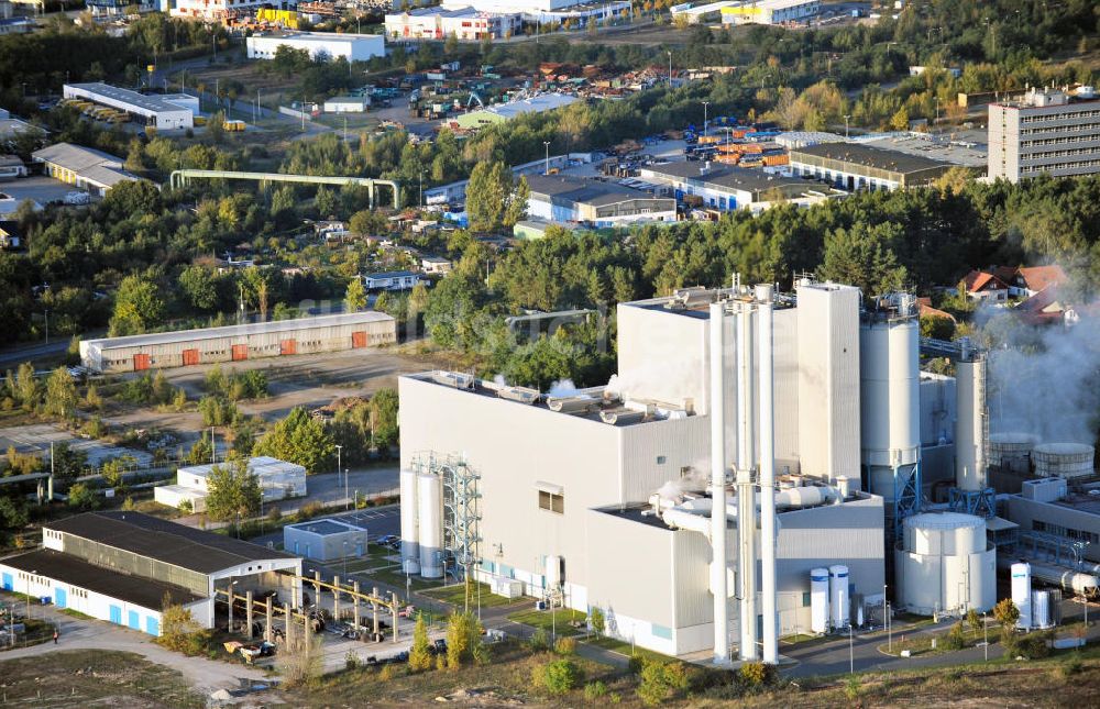 Luftbild Cottbus - Das Blockheizkraftwerk in Cottbus in Brandenburg