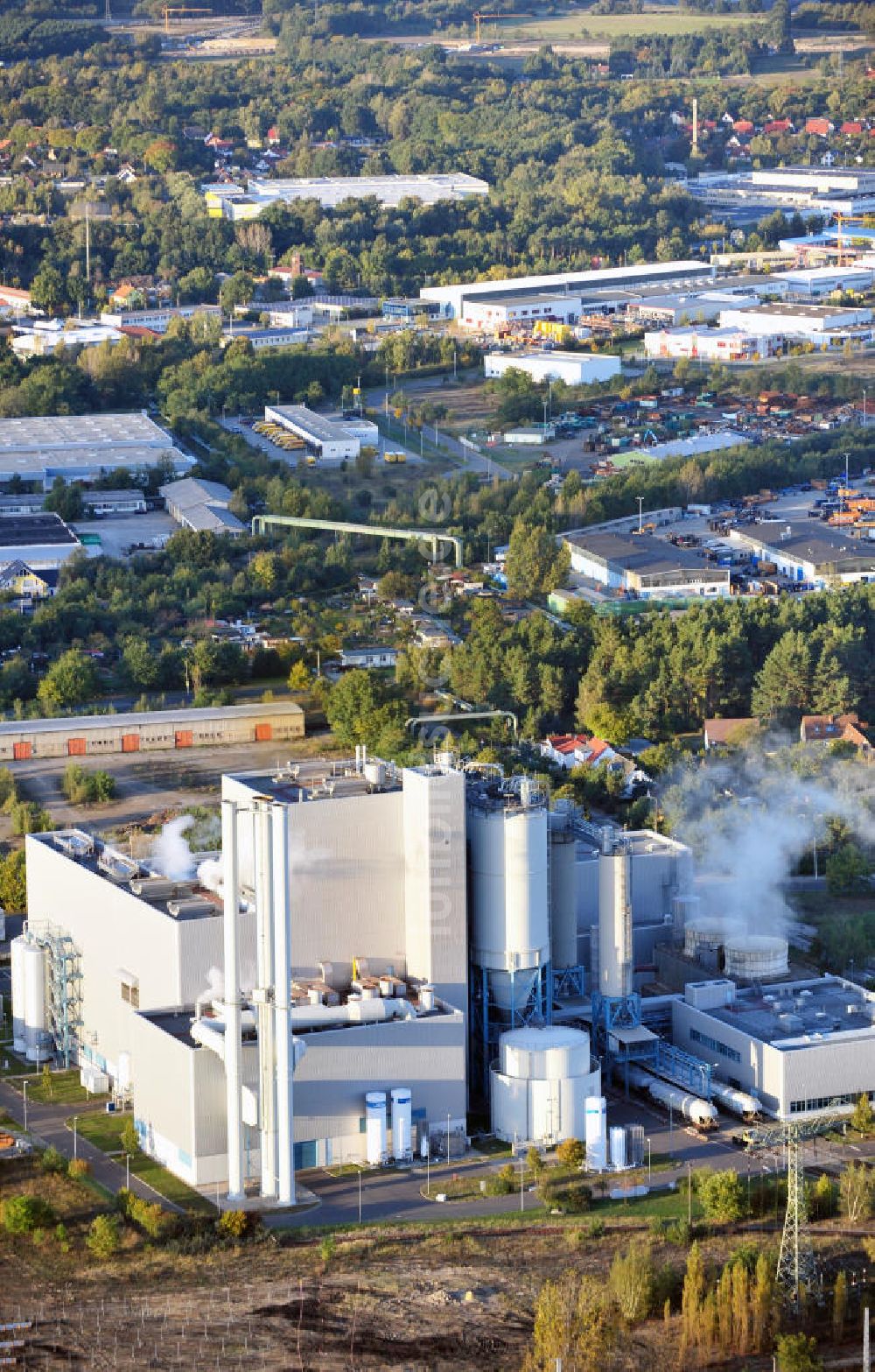 Cottbus aus der Vogelperspektive: Das Blockheizkraftwerk in Cottbus in Brandenburg