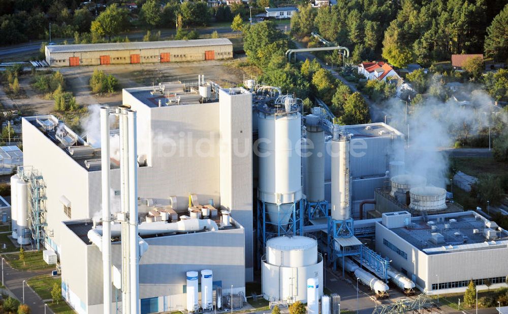 Luftbild Cottbus - Das Blockheizkraftwerk in Cottbus in Brandenburg