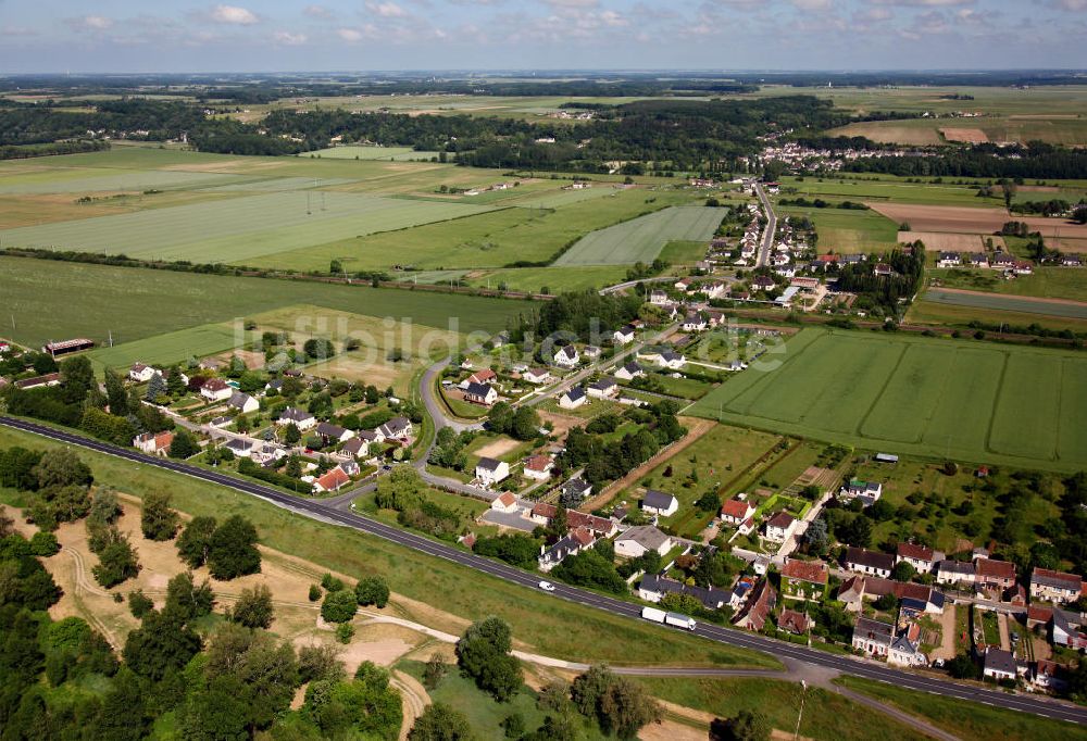 Luftbild Le Haut Chantier - Das Dorf Le Haut Chantier im Loiretal