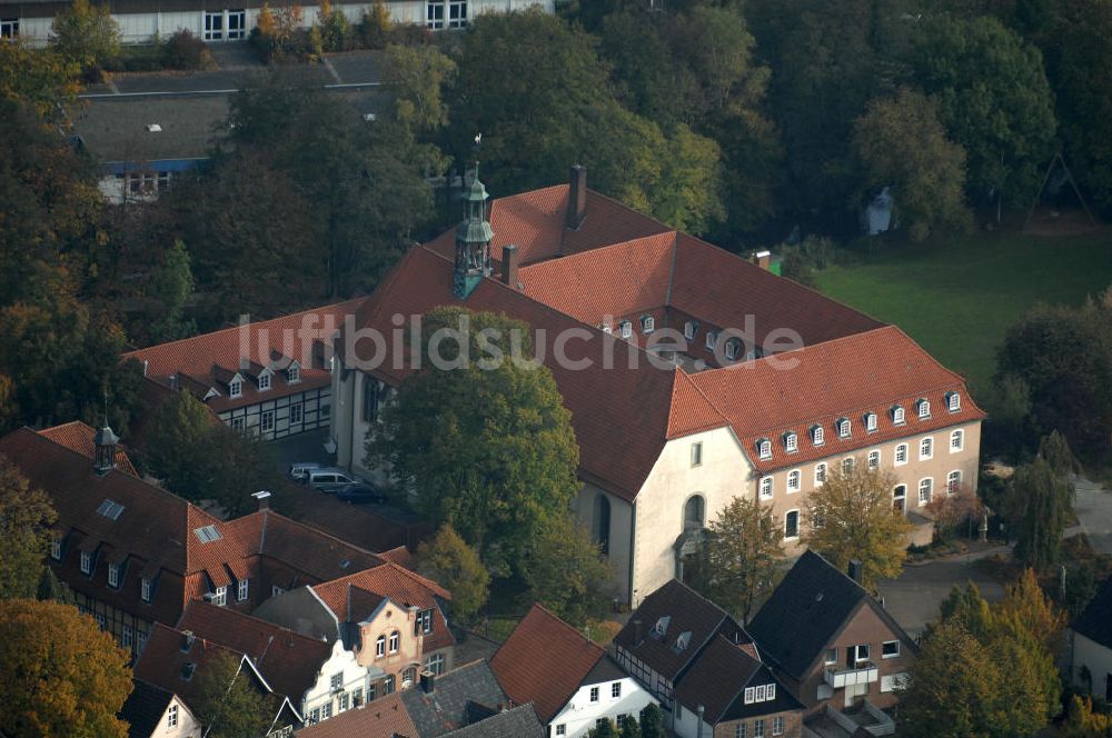 Rietberg aus der Vogelperspektive: Das ehemalige Franziskanerkloster in Rietberg