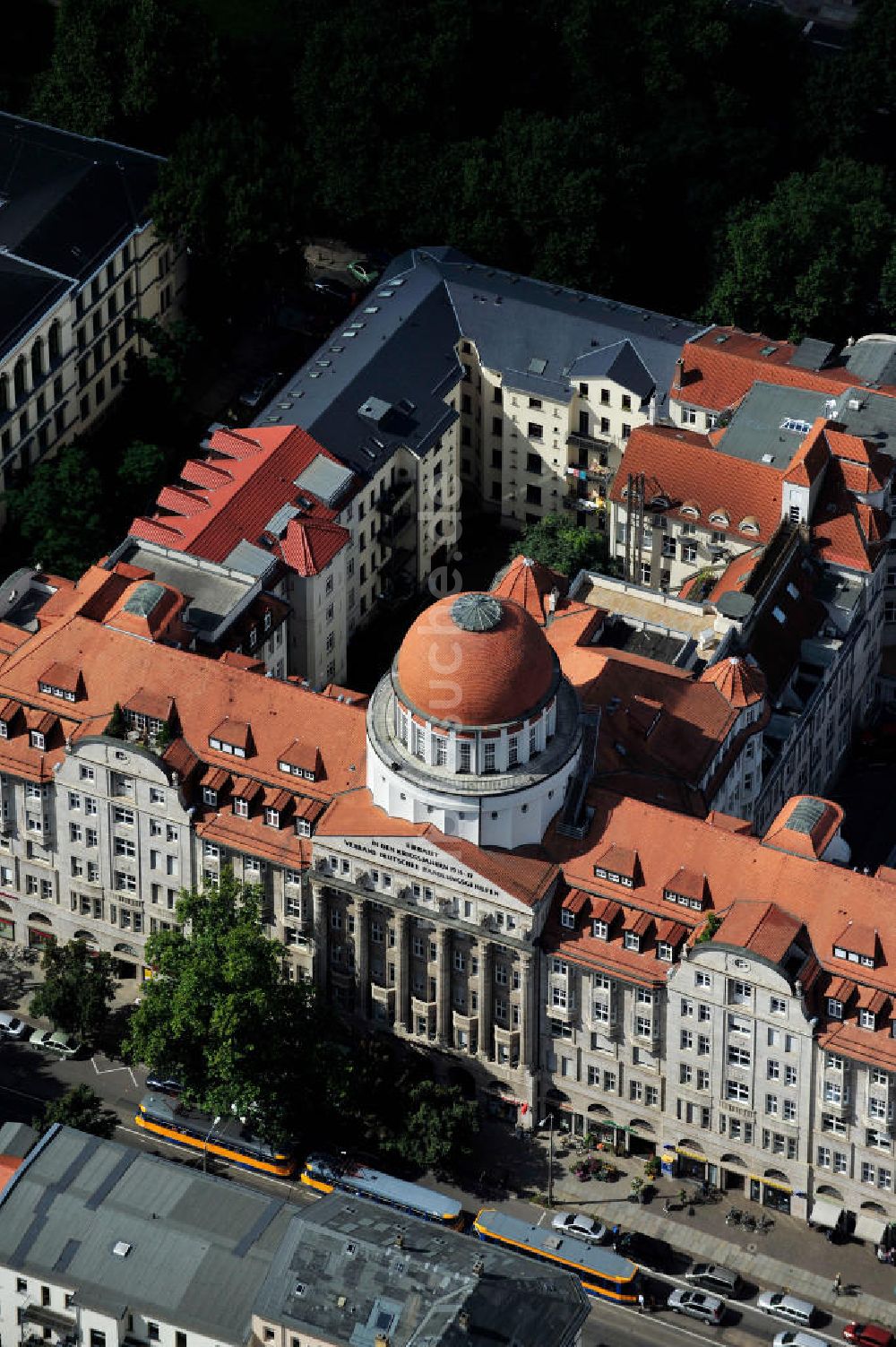 Luftaufnahme Leipzig - Das ehemalige Gewerkschaftshaus des Verbandes der deutschen Handlungsgehilfen in Leipzig